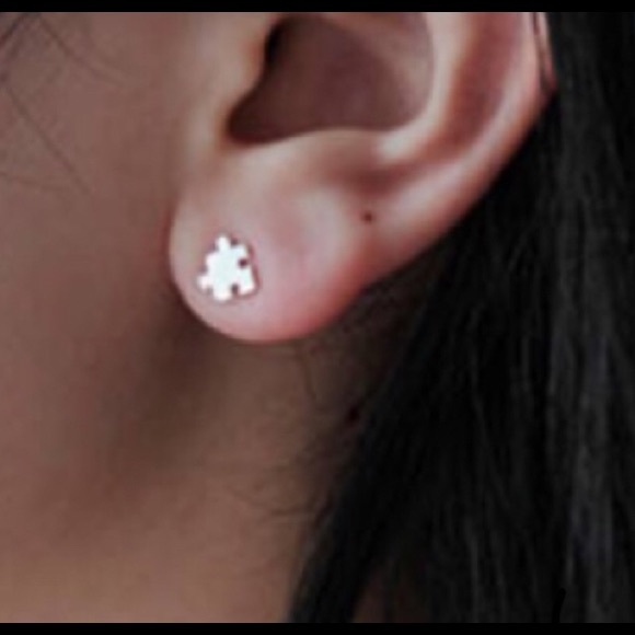 2 🧩🧩Sets of Autism Awareness Stud Earrings - Picture 3 of 4